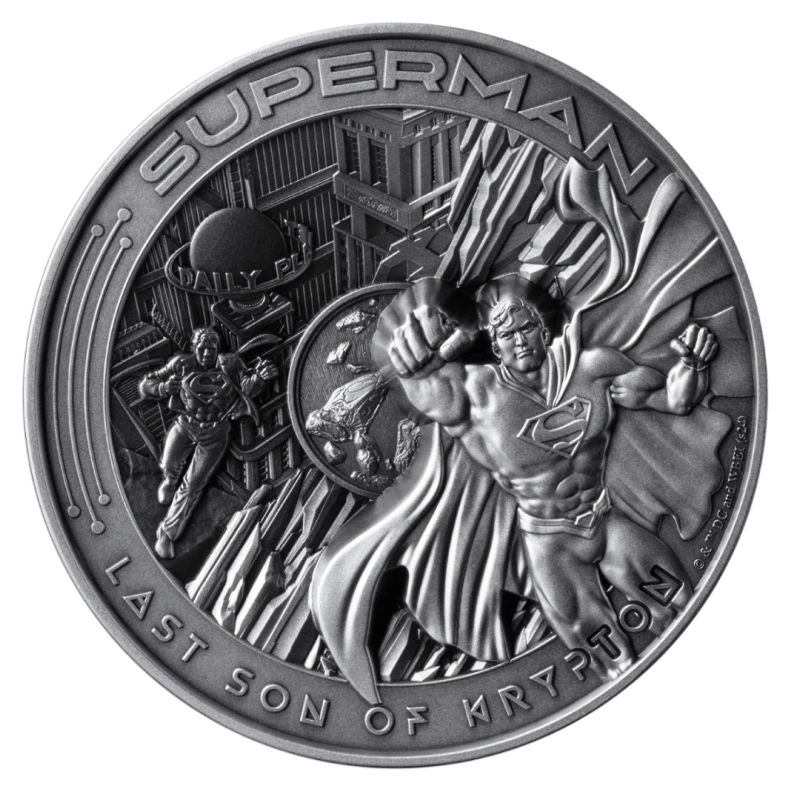 Samoa zilveren munt Superman 2025 10 ounce Verzamelmunten