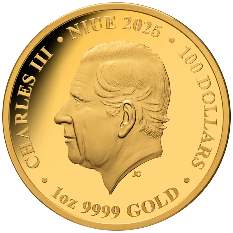 Золотая монета Ниуэ Бутылконосый дельфин 2025 Proof 1 oz Collectible coins