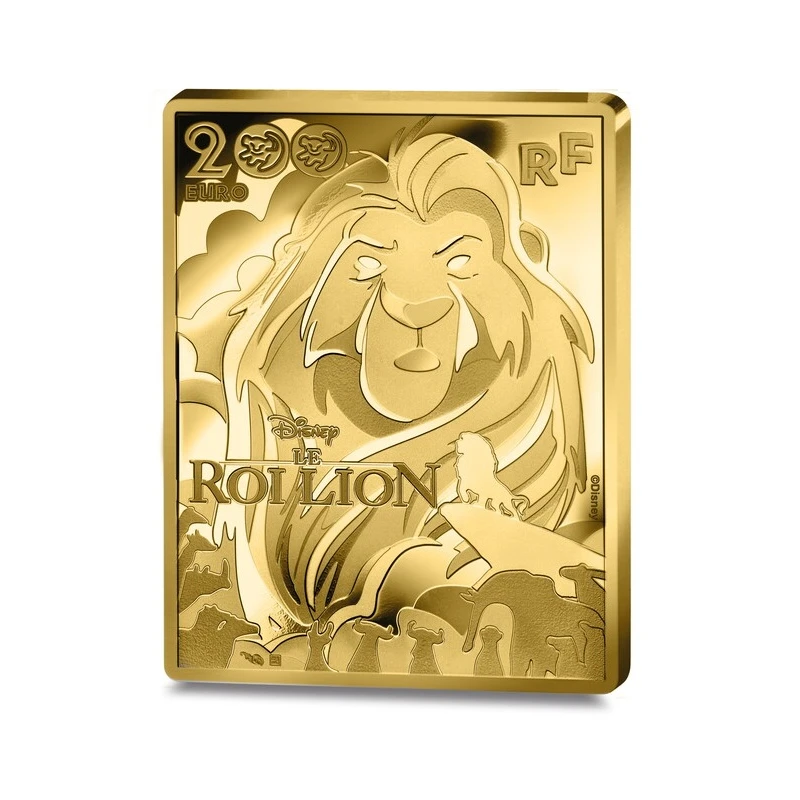 Frankrijk Gouden Munt The Lion King 2024 Gepolijste plaat 1 ounce Verzamelmunten