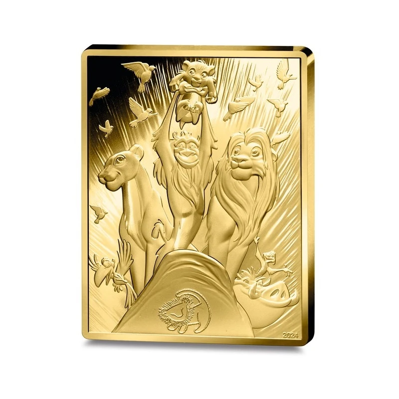 Frankrijk Gouden Munt The Lion King 2024 Gepolijste plaat 1 ounce Verzamelmunten