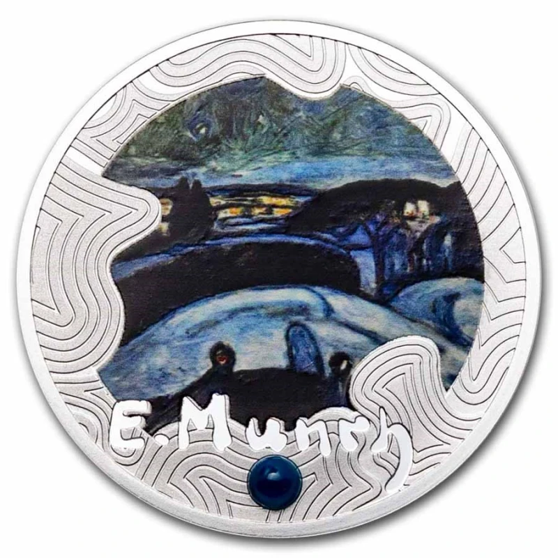 Cameroon: silver coin Starry night 2024 Proof 17.5 g Collectible coins