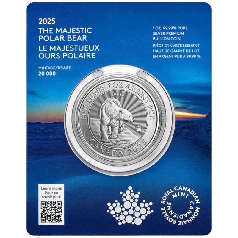 Canada: silver coin The Majestic Polar Bear 2025 1 oz Collectible coins