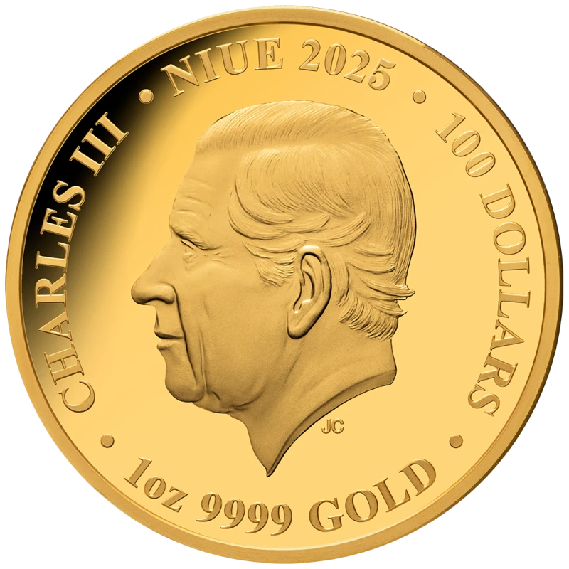 Золотая монета Ниуэ Капитан Кук. Второе путешествие 2025 Proof 1 oz Collectible coins