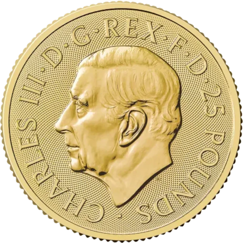 UK: gouden munt Greyhound van Richmond 2025 1/4 oz Beleggingsmunten