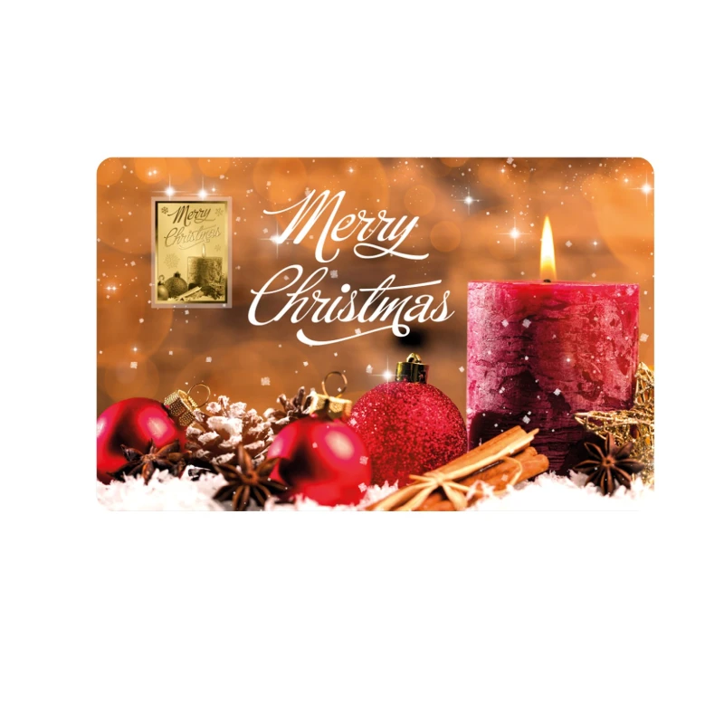 Chad: gouden munt Vrolijk Kerstfeest Kaars 1/1000 oz Verzamelmunten