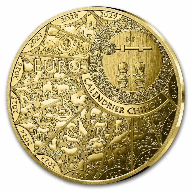 France: gold coin Year of the Horse 2026 Proof 7.78 g 1/4 oz Collectible coins