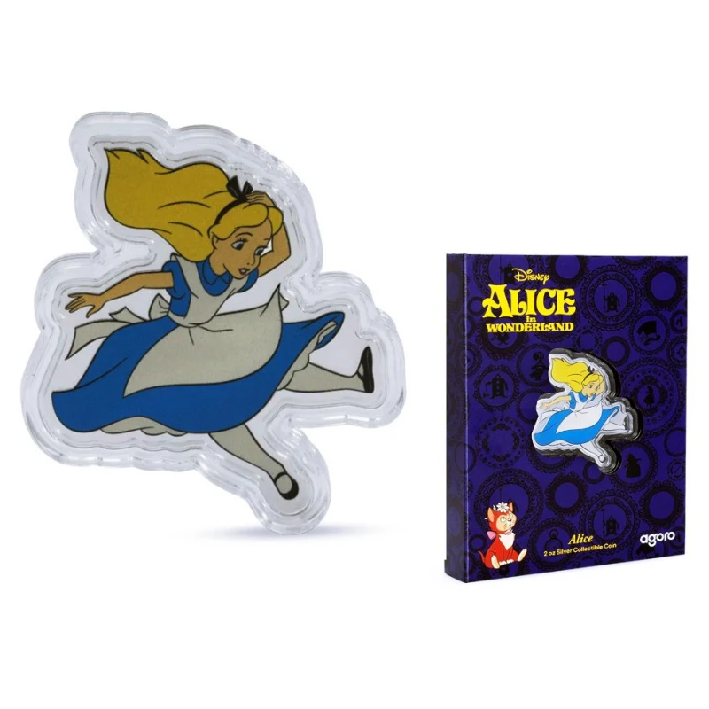 Niue: zilveren munt Alice in Wonderland 2025 Gepolijste plaat ingekleurd 2 oz Verzamelmunten