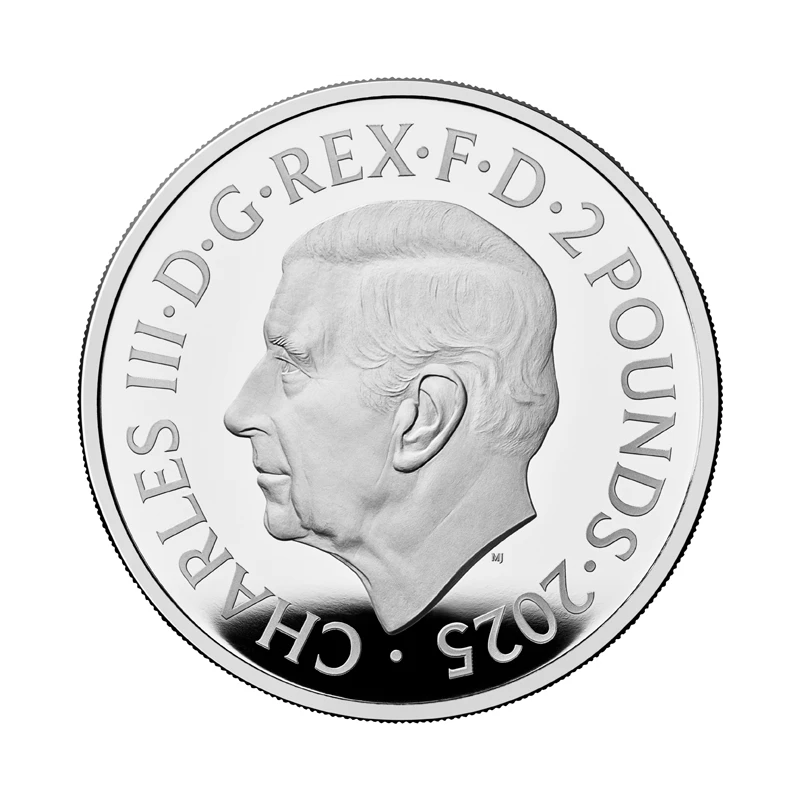 UK: zilveren munt Iron Maiden 2025 Gepolijste plaat gekleurd 1 ounce Verzamelmunten