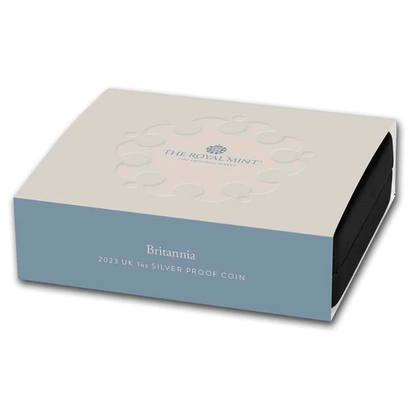 Verenigd Koninkrijk zilveren munt Britannia 2023 gepolijste plaat 1 ounce Verzamelmunten