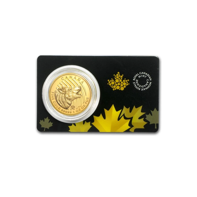 Золотая монета Канады Воющий волк 2014 1 oz Investment coins