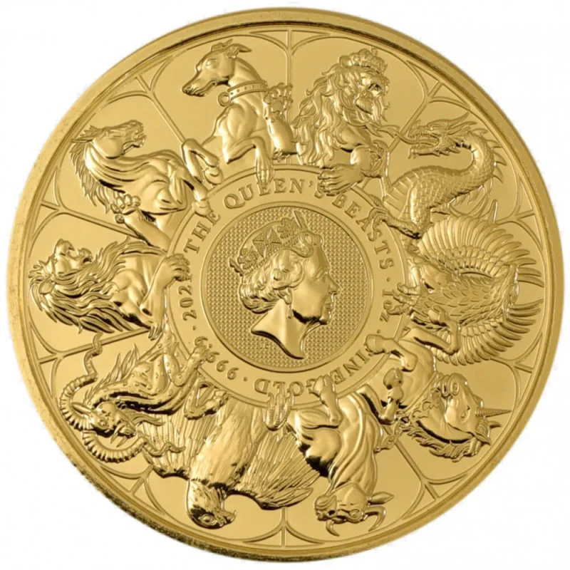 UK: gouden munt Queen's Beasts Completer 2021 1 ounce  Beleggingsmunten