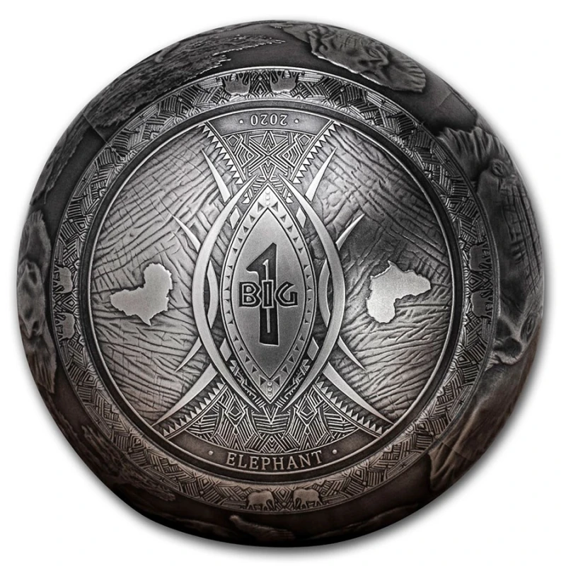 Djibouti: zilveren munt Elefant 2020 1000 g  Verzamelmunten