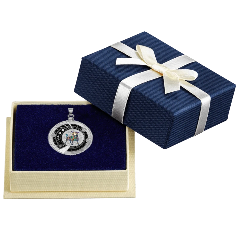 Kameroen: zilveren munt Taurus 2025 Gepolijste plaat gekleurd 10 g Verzamelmunten