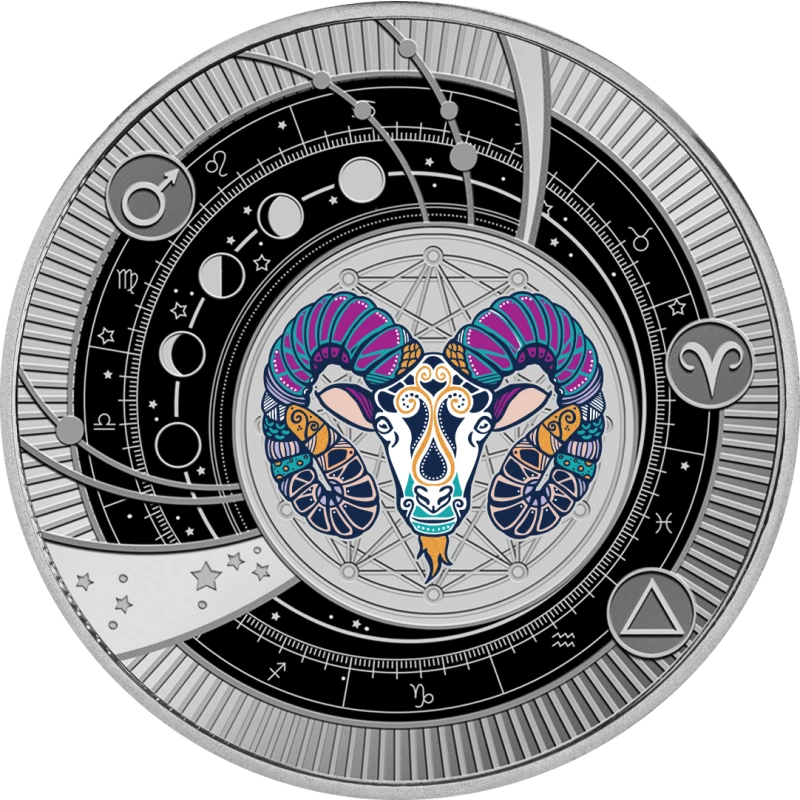 Kameroen: zilveren munt Ram 2025 Gepolijste plaat gekleurd 10 g Verzamelmunten