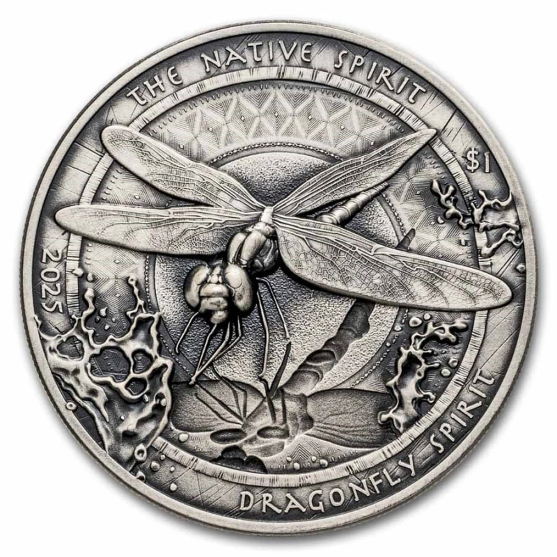 USA zilveren munt Spirit of Native Peoples Dragonfly Spirit 2025 1 ounce Verzamelmunten