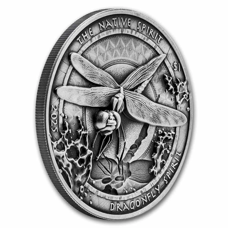 USA zilveren munt Spirit of Native Peoples Dragonfly Spirit 2025 1 ounce Verzamelmunten