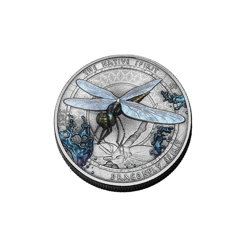 USA zilveren munt Spirit of Native Peoples Dragonfly Spirit 2025 1 ounce Verzamelmunten