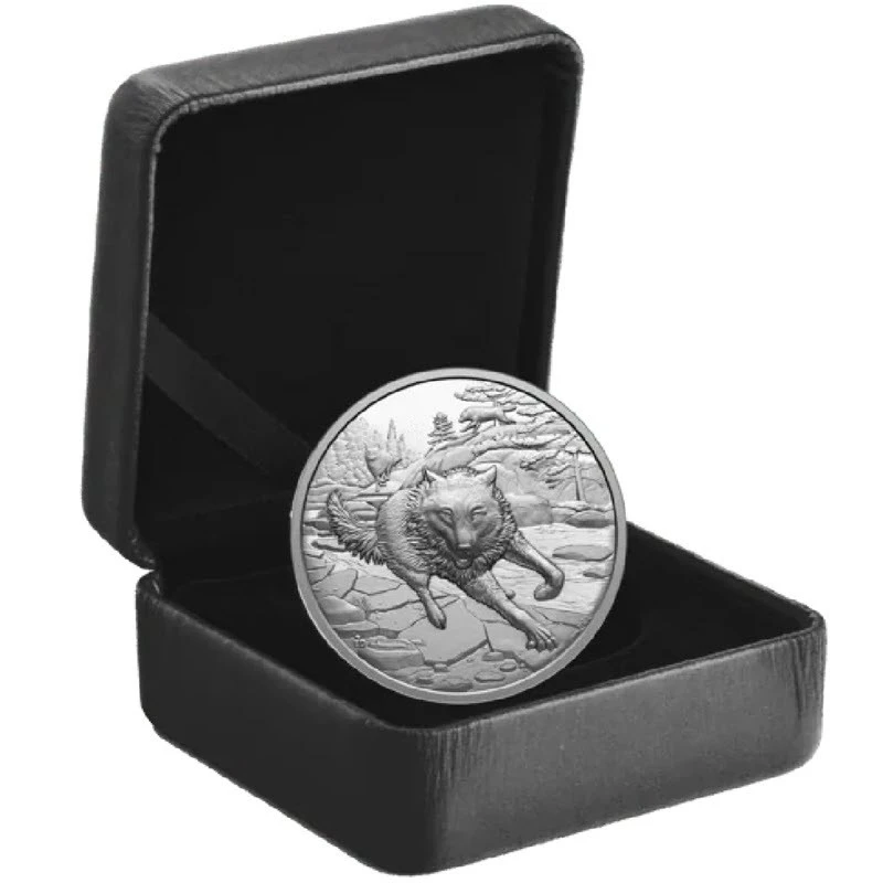 Canada: silver coin Gray Wolf 2025 Proof 1 oz Collectible coins