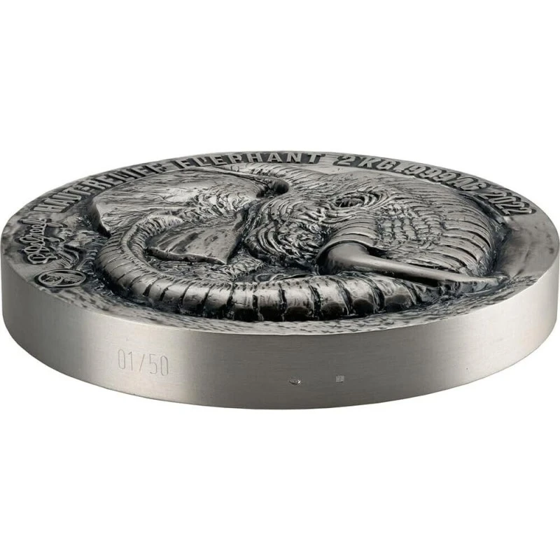 Republiek Ivoorkust: zilveren munt Olifant 2022 2000 g Verzamelmunten