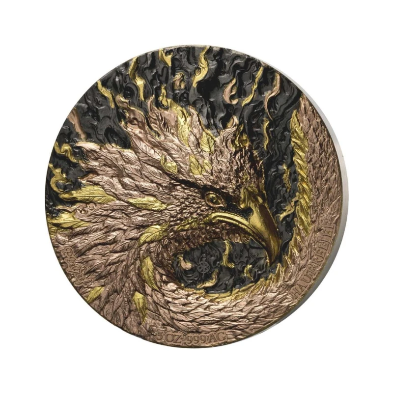 Republiek Ivoorkust: zilveren munten Phoenix 2025 10 ounce Verzamelmunten