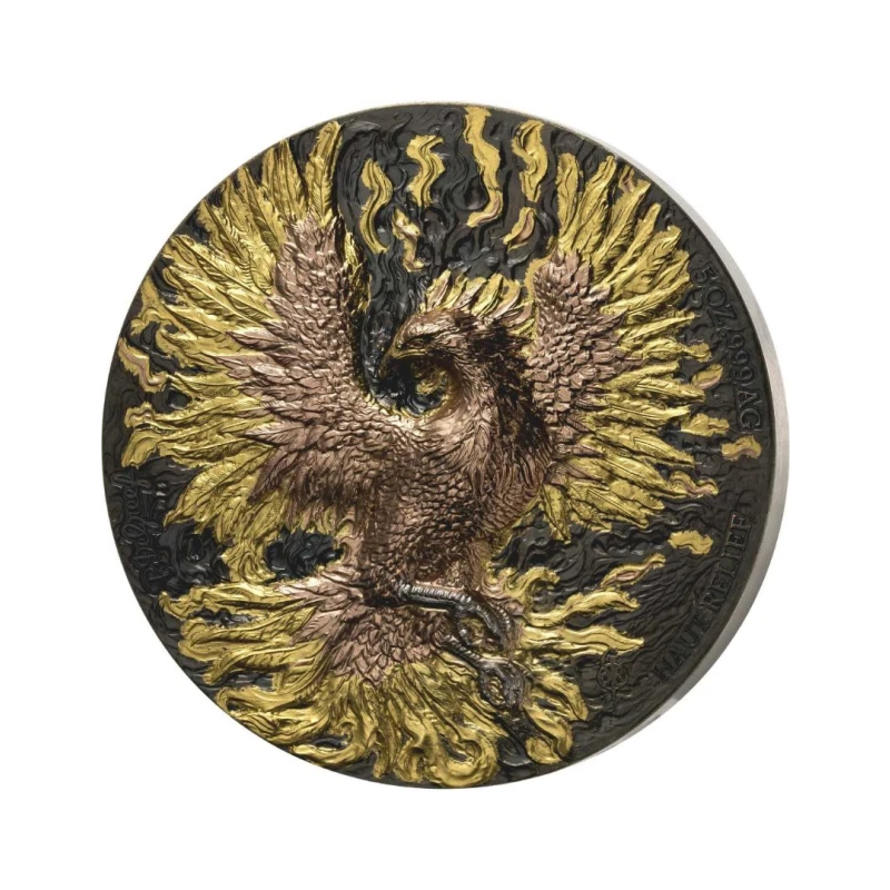 Republiek Ivoorkust: zilveren munten Phoenix 2025 10 ounce Verzamelmunten