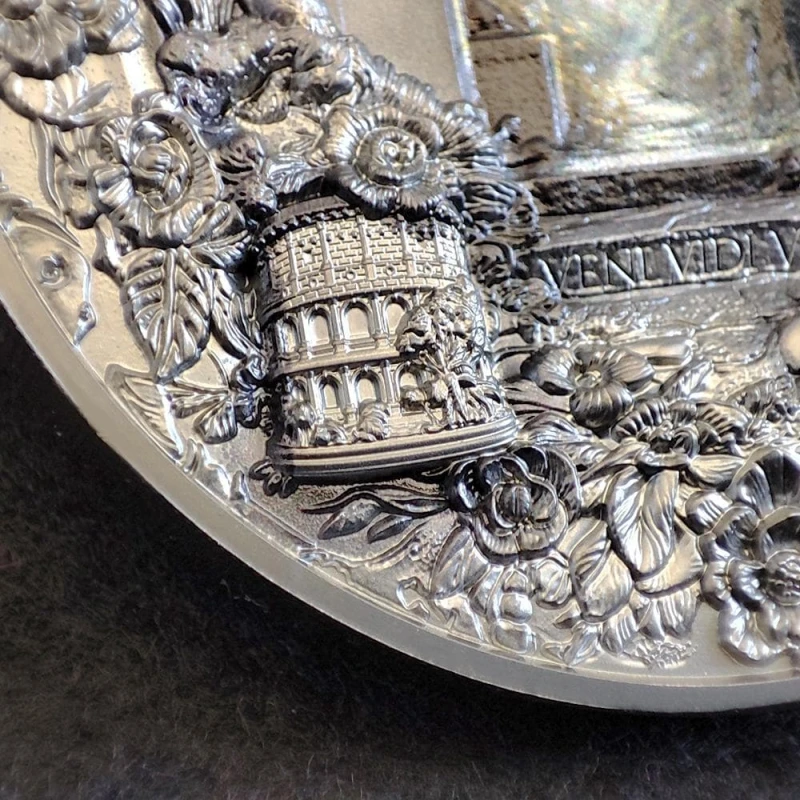 Cookeilanden: zilveren munt Roma Monumental View 2024 Black Proof 3 ounce Verzamelmunten