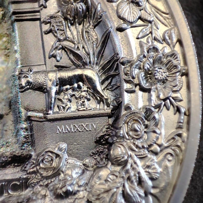 Cookeilanden: zilveren munt Roma Monumental View 2024 Black Proof 3 ounce Verzamelmunten