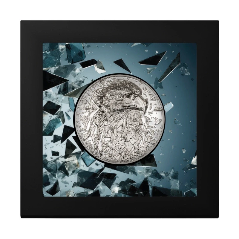 Cookeilanden: zilveren munt Bald Eagle 2024 gepolijste plaat 3 ounce Verzamelmunten