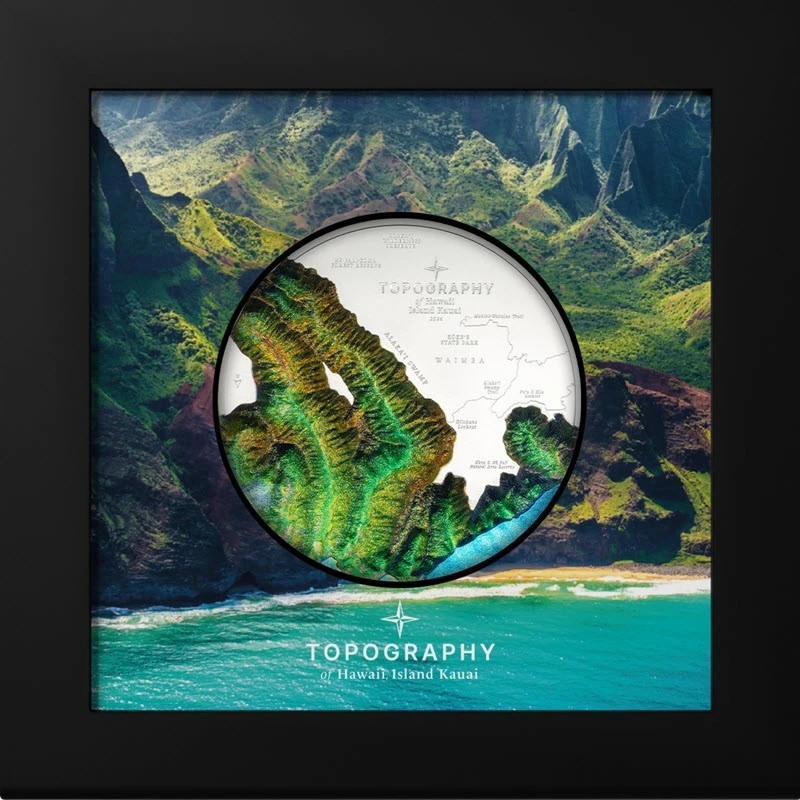 Cookeilanden: zilveren munt Hawaii 2024 Gepolijste plaat gekleurd ultra hoog reliëf 5 ounce Verzamelmunten