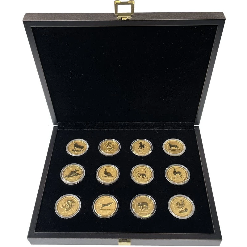 Australië gouden munten Lunar I 1996-2007 12 ounce set Verzamelmunten