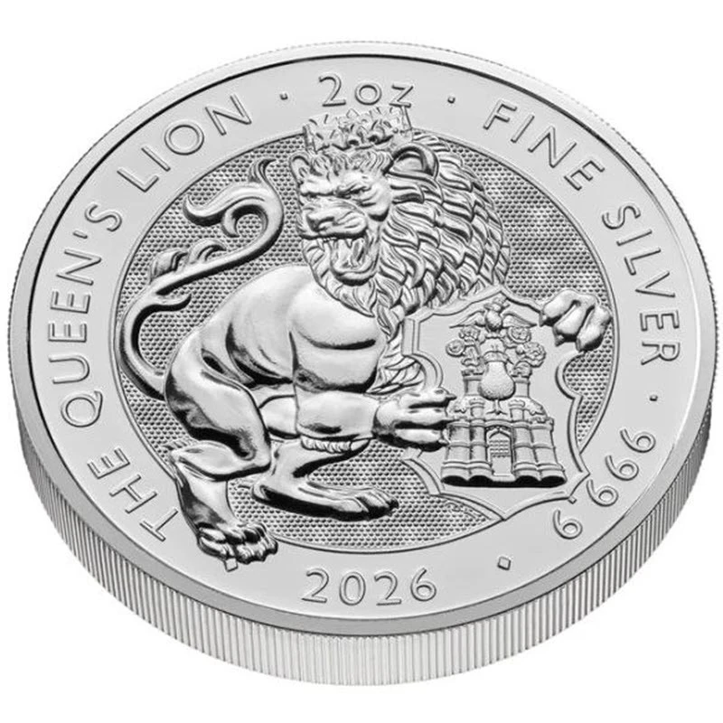 Zilveren munt van het Verenigd Koninkrijk The Royal Tudor Beasts Queen's Lion 2026 2 ounce Verzamelmunten