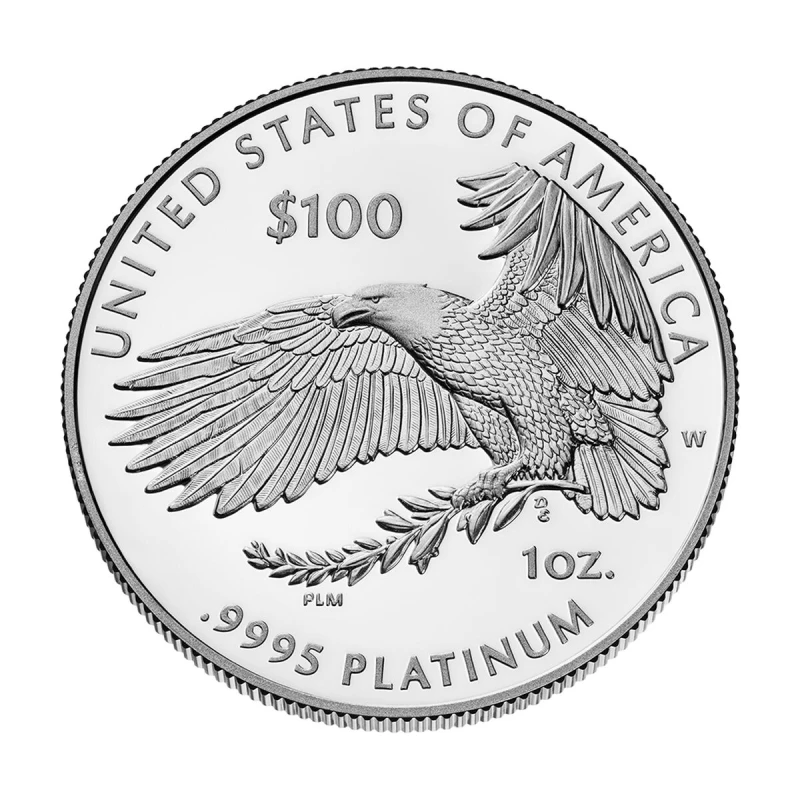 United States Platinum Coin Onafhankelijkheidsverklaring 2026 Gepolijste plaat 1 ounce Beleggingsmunten