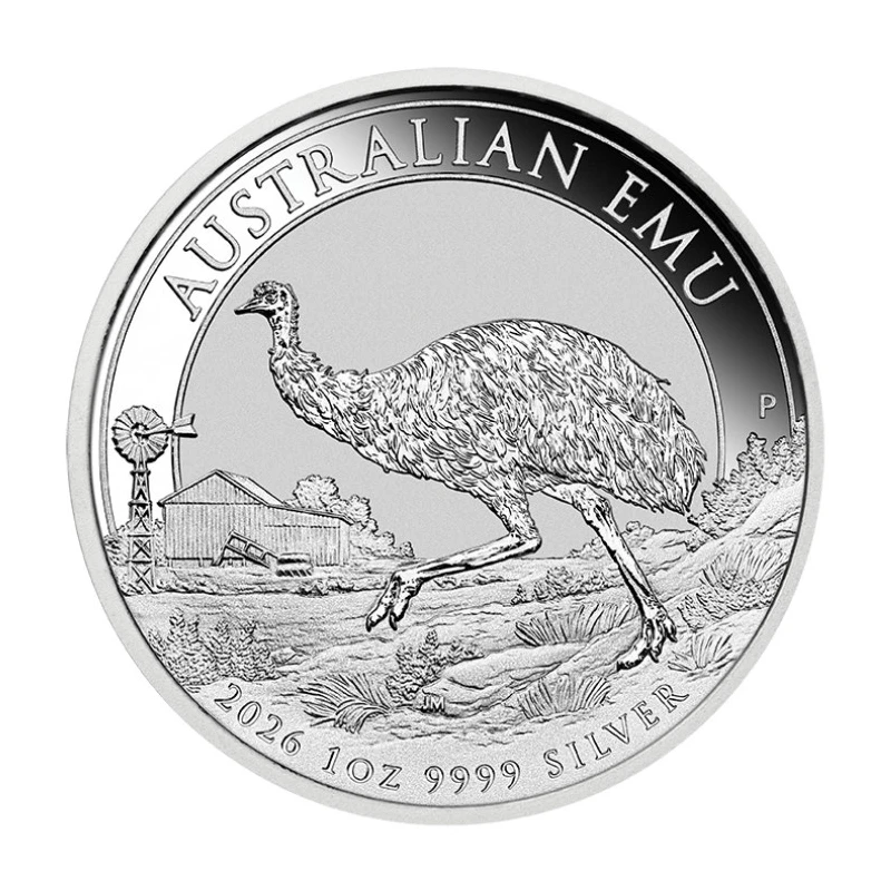 Australië zilveren munt Emu 2026 1 ounce Beleggingsmunten