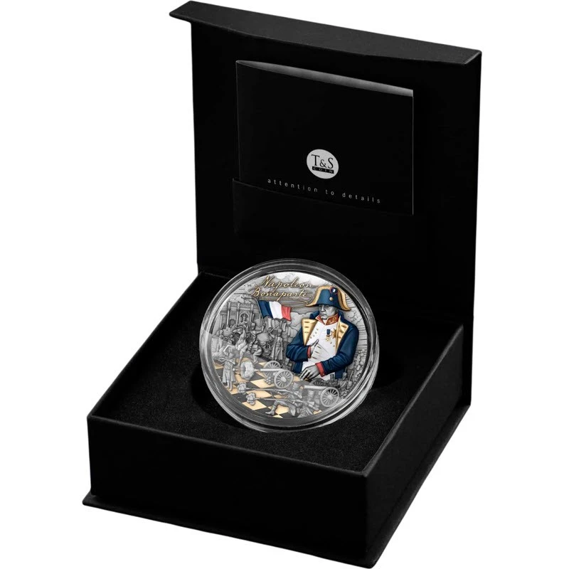 Niue Zilveren Munt Napoleon Bonaparte 2025 Verguld 2 ounce Verzamelmunten