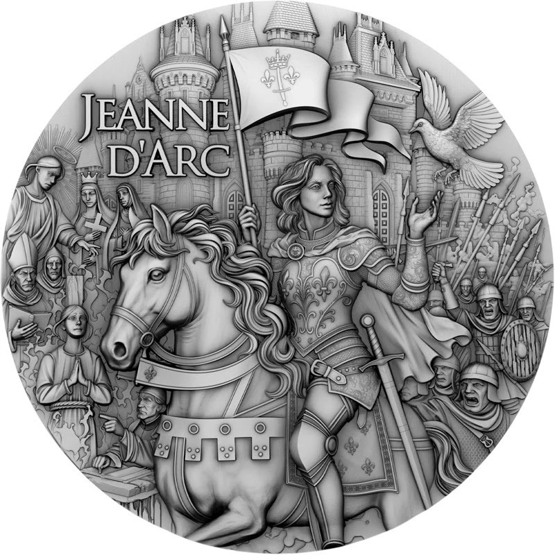 Niue zilveren munt Jeanne d'Arc 2025 2 ounce Verzamelmunten