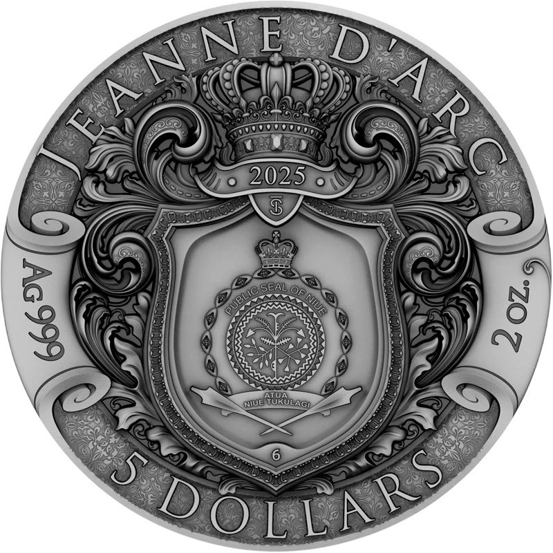 Niue zilveren munt Jeanne d'Arc 2025 2 ounce Verzamelmunten