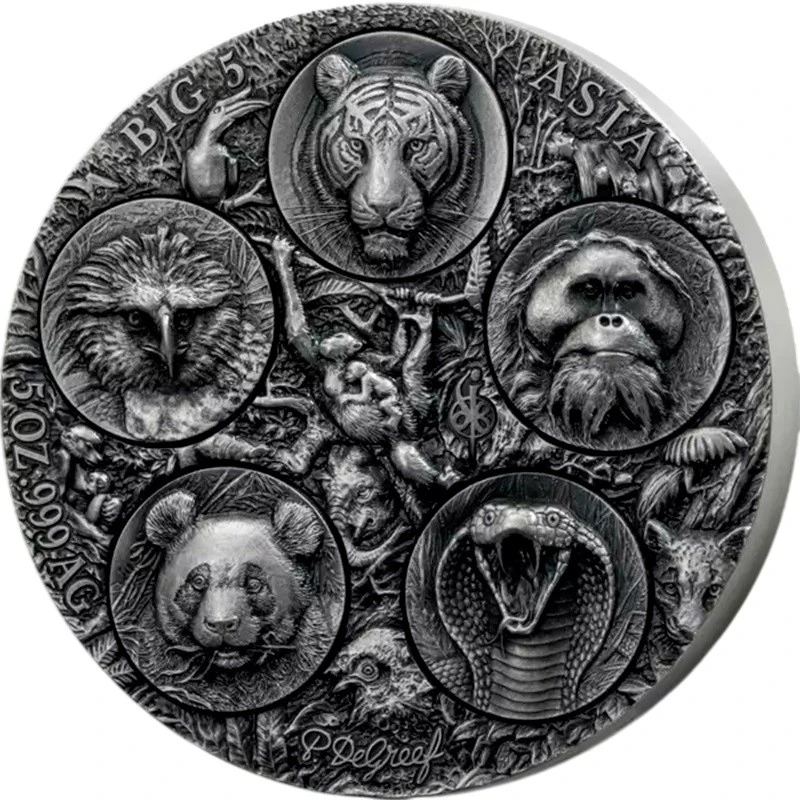 Ivoorkust zilveren munt Asia Completer 2026 5 ounce Verzamelmunten
